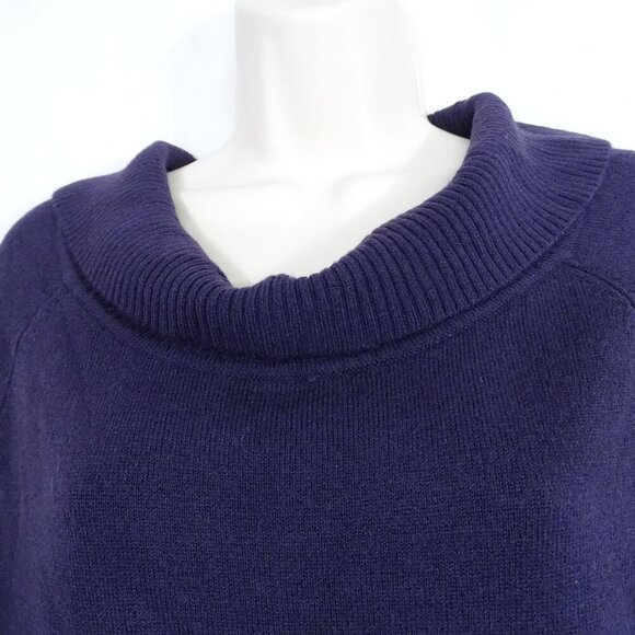 Debbie Morgan Cowl Neck Acrylic Sweater Women Size M Purple 3/4 Sleeve FLAW - Picture 4 of 11